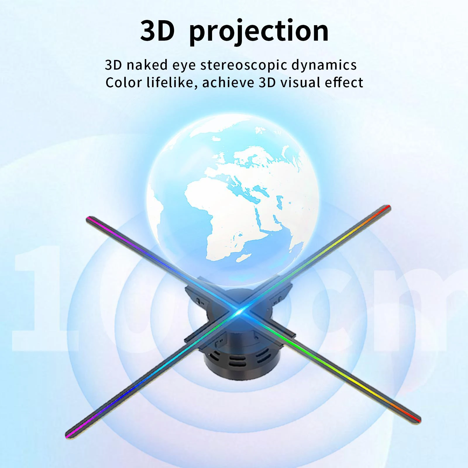 100 см 3D Голограмма Проектор Вентилятор Коммерческая Реклама 3D Голографический Вентилятор Ventilador Holographico Led Holograma 3D projetor