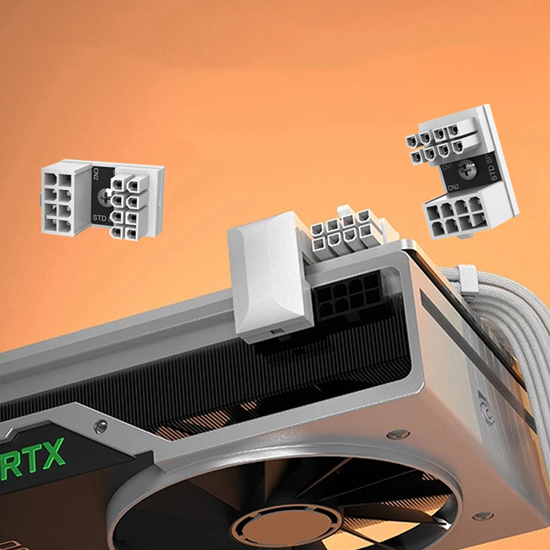 ATX GPU VGA PCIe 8Pin U с разъемом под углом 180 градусов, плата адаптера питания, рулевое соединение для рабочего стола