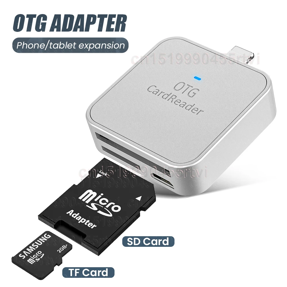 Адаптер OTG To TF Устройство чтения карт памяти Micro SD для iPhone Устройство чтения карт OTG для портативных ПК Флэш-накопитель Устройство чтения карт OTG для ноутбука конвертер