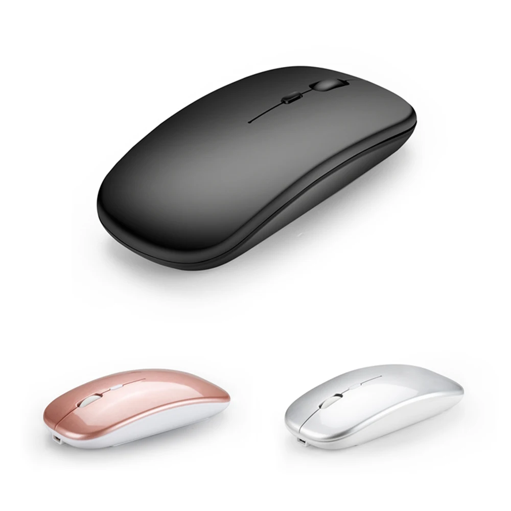 Беспроводная мышь 2,4 G, ультратонкая бесшумная мышь, Перезаряжаемая портативная USB-мышь, 1600 точек на дюйм, бесшумная мышь, беспроводная для ПК, ноутбука
