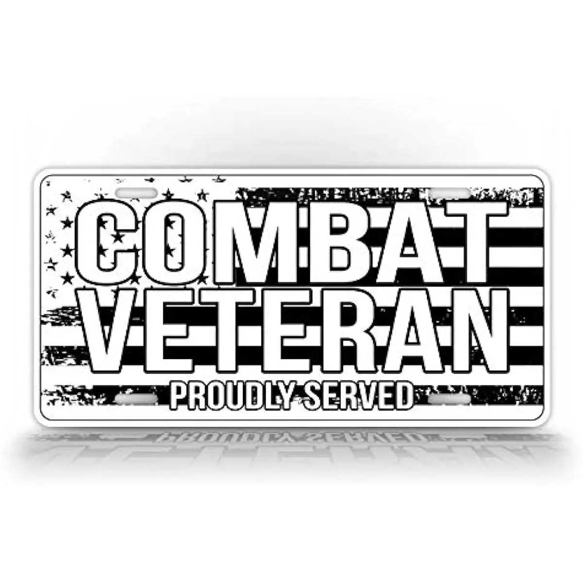 Ветеран боевых действий, номерной знак, Патриотический Американский флаг, Тактический Военный Ветеран, с гордостью обслуживаемый Авто-Бирка-Металлический настенный знак