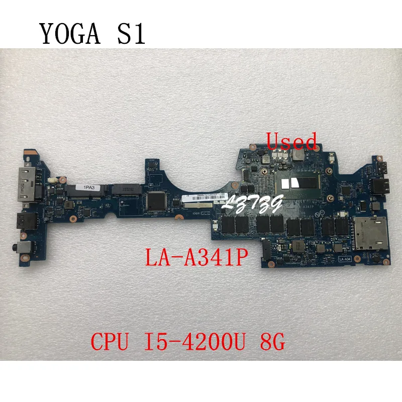 Используется для материнской платы ноутбука Lenovo ThinkPad YOGA S1 mainboard ZIPS1 LA-A341P CPU I5-4200U 8G FRU 00HT127 00HT129 04X5235 04X5236
