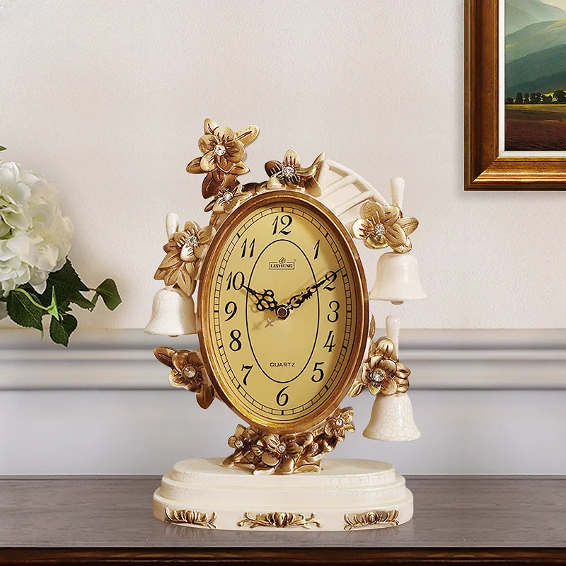 Настольные часы в Скандинавском стиле для гостиной, Прикроватный декор, Ретро Креативные настольные часы с маятником, Большой Reloj Decorativo, Роскошное украшение для дома