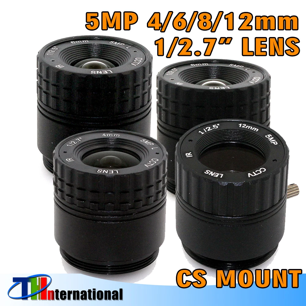 5MP 8 мм 12 мм 16 мм Объектив CS Крепление Фиксированное 1/2,5 дюймов Объектив видеонаблюдения Для HD 1080P/4MP/5MP AHD камеры Box Камера Взрывозащищенная камера