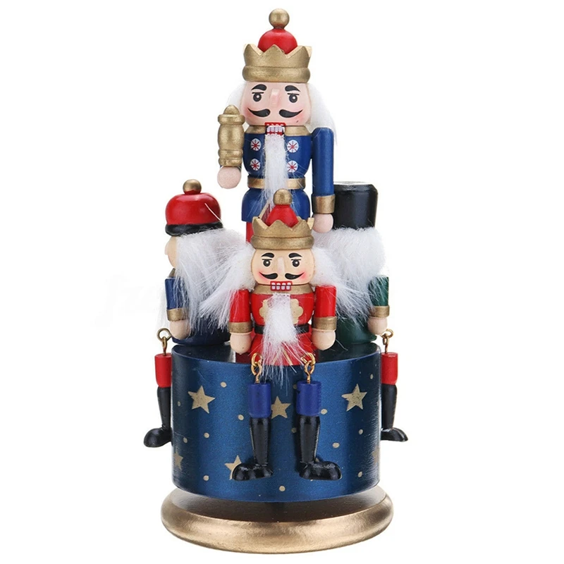 Рождественский Щелкунчик, Украшение для дома на день рождения для детей, Музыкальная шкатулка, деревянная игрушка-щелкунчик, поделки